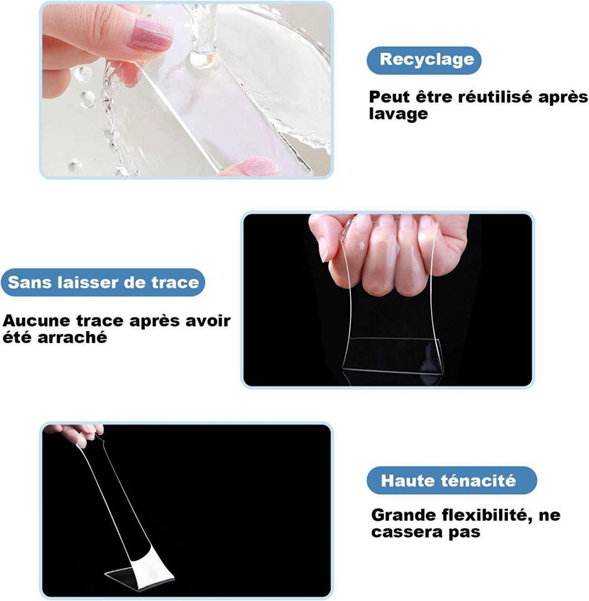 Double-sided silicone tape 5m×3cm×2mm