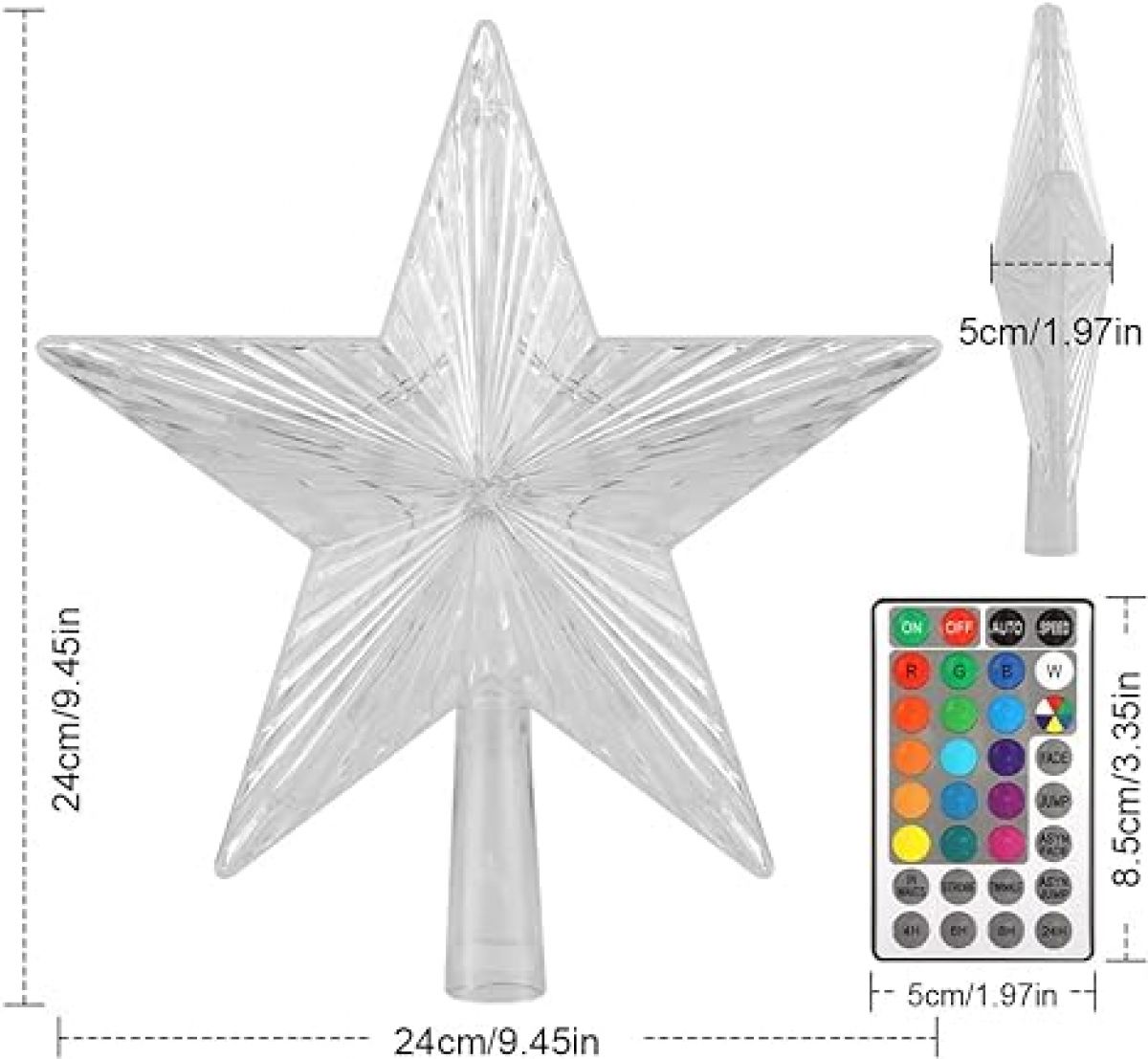 The Christmas LED star tree top