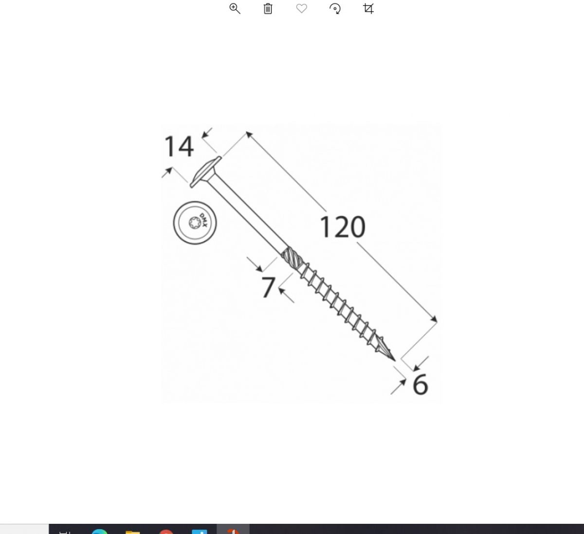 CT 06070  construction screw with wafer head 6x70 100pcs/pack