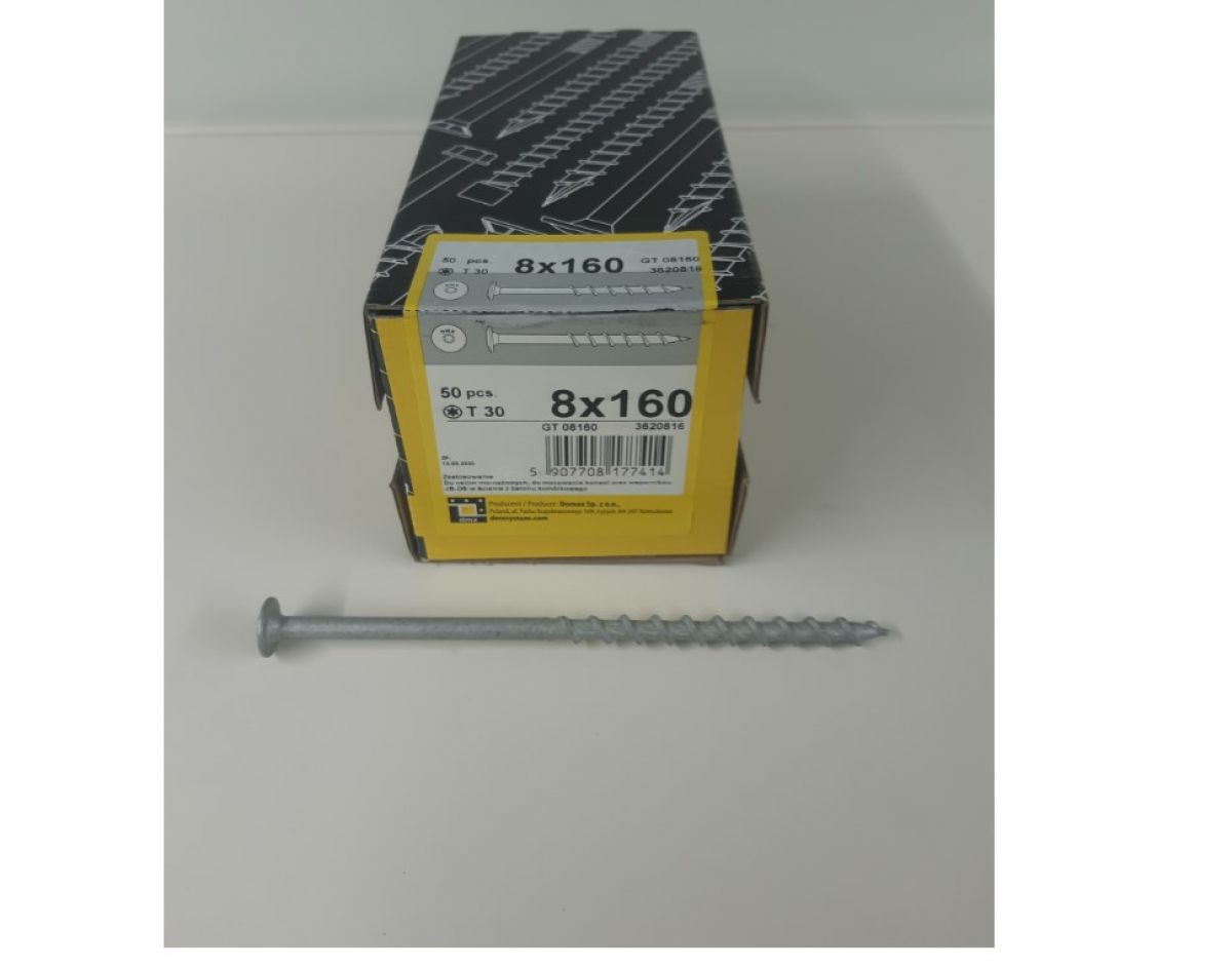 Саморез по газобетону 8x160 ( 50шт/пачка )