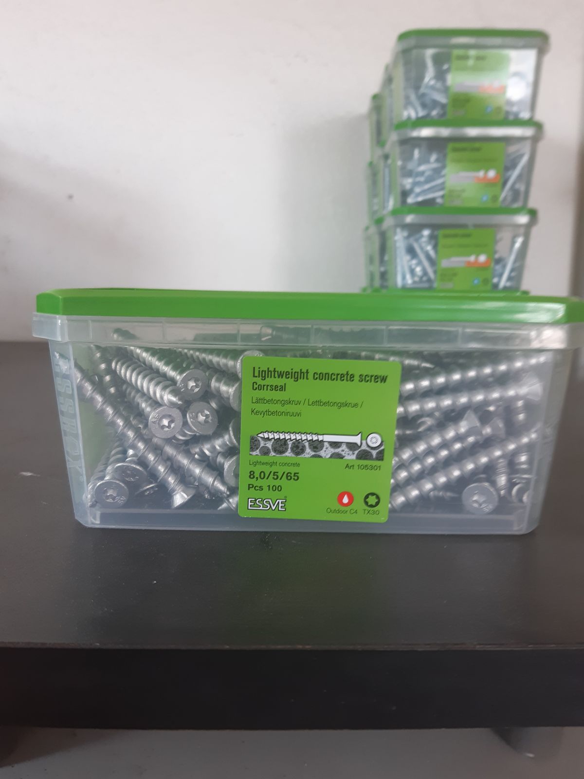 ESSVE Screws for concrete 8.0x65 100 pcs/pack