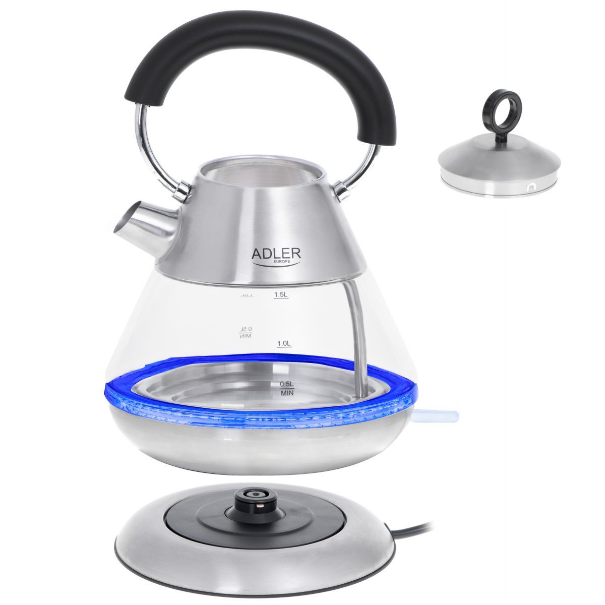 Adler AD 1282 Kettle glass 1,5L STRIX
