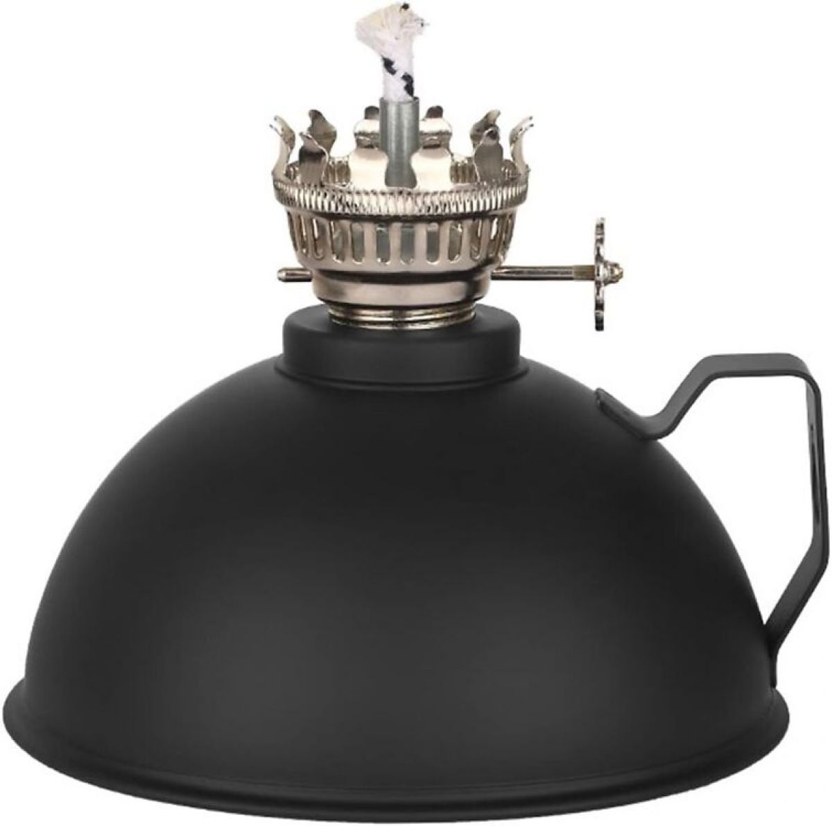 Amanigo Matte oiled lamp retro lamp, antique candle, black