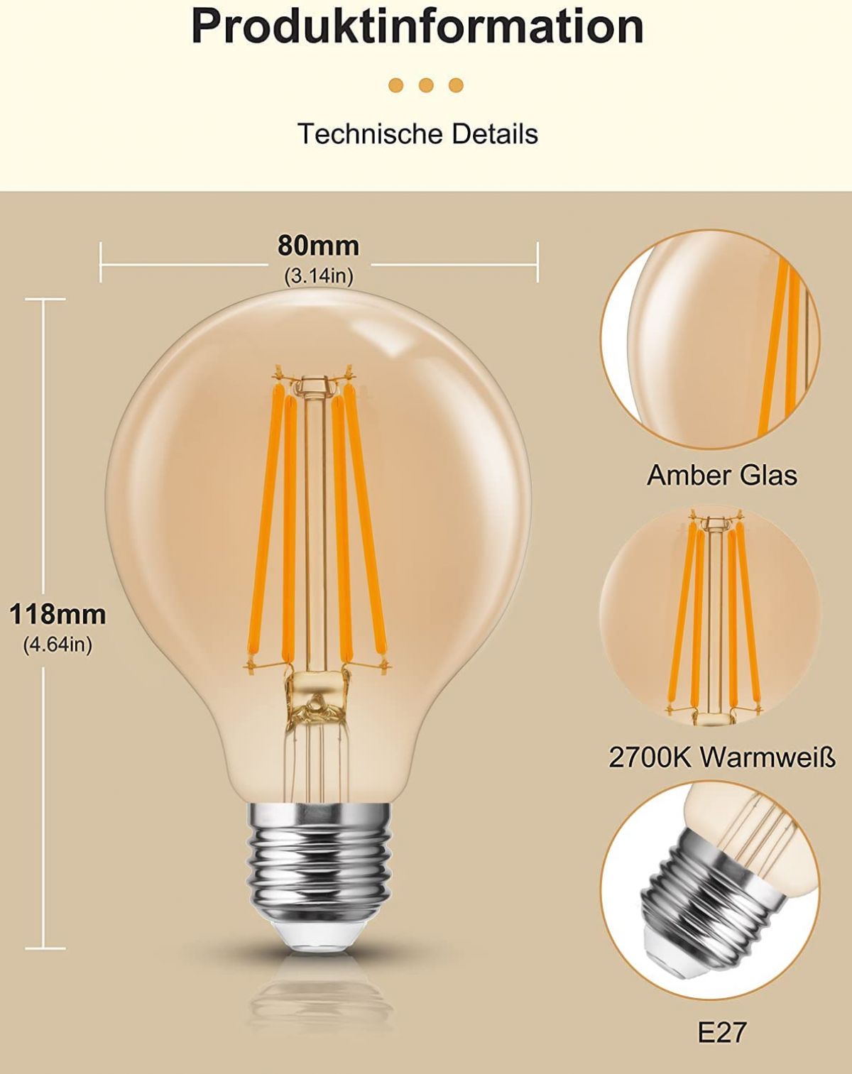 Led lamps Fulighture E27 (2pcs)