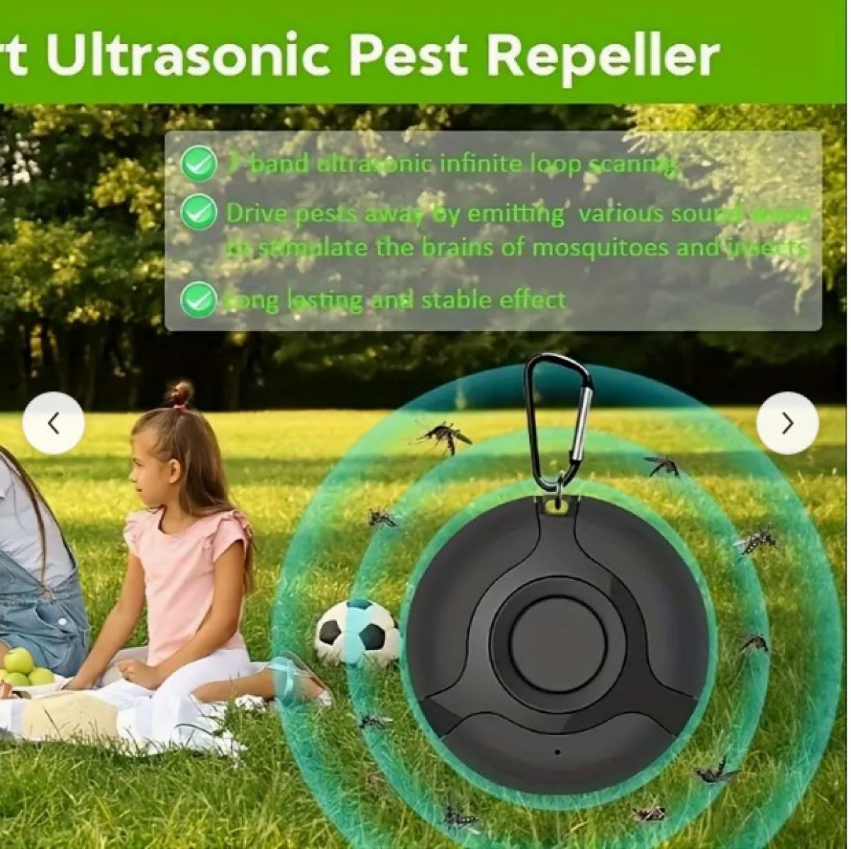 Ultrasonic Pest Repeller, USB Rechargeable