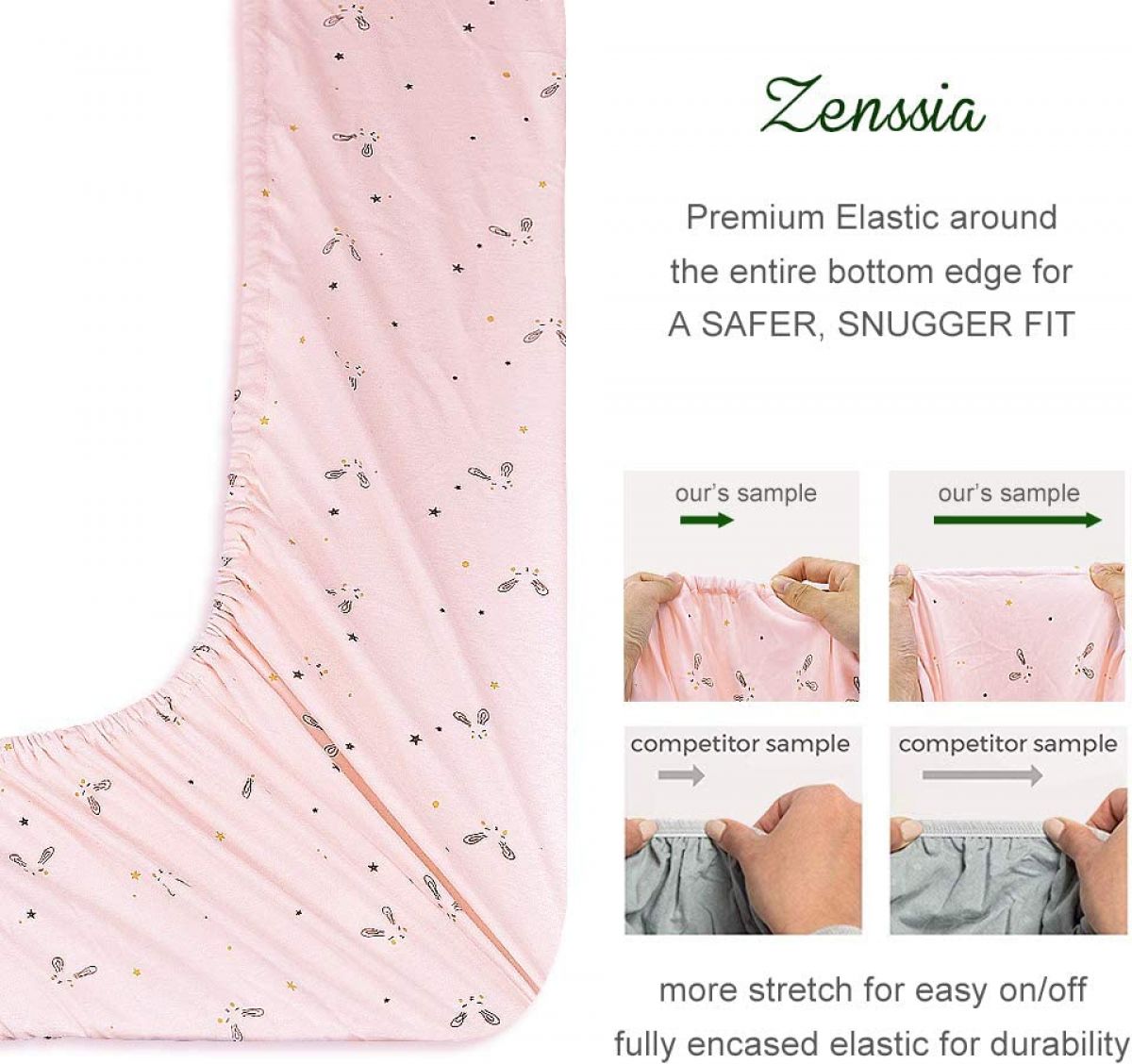 Baby sheet with elastic