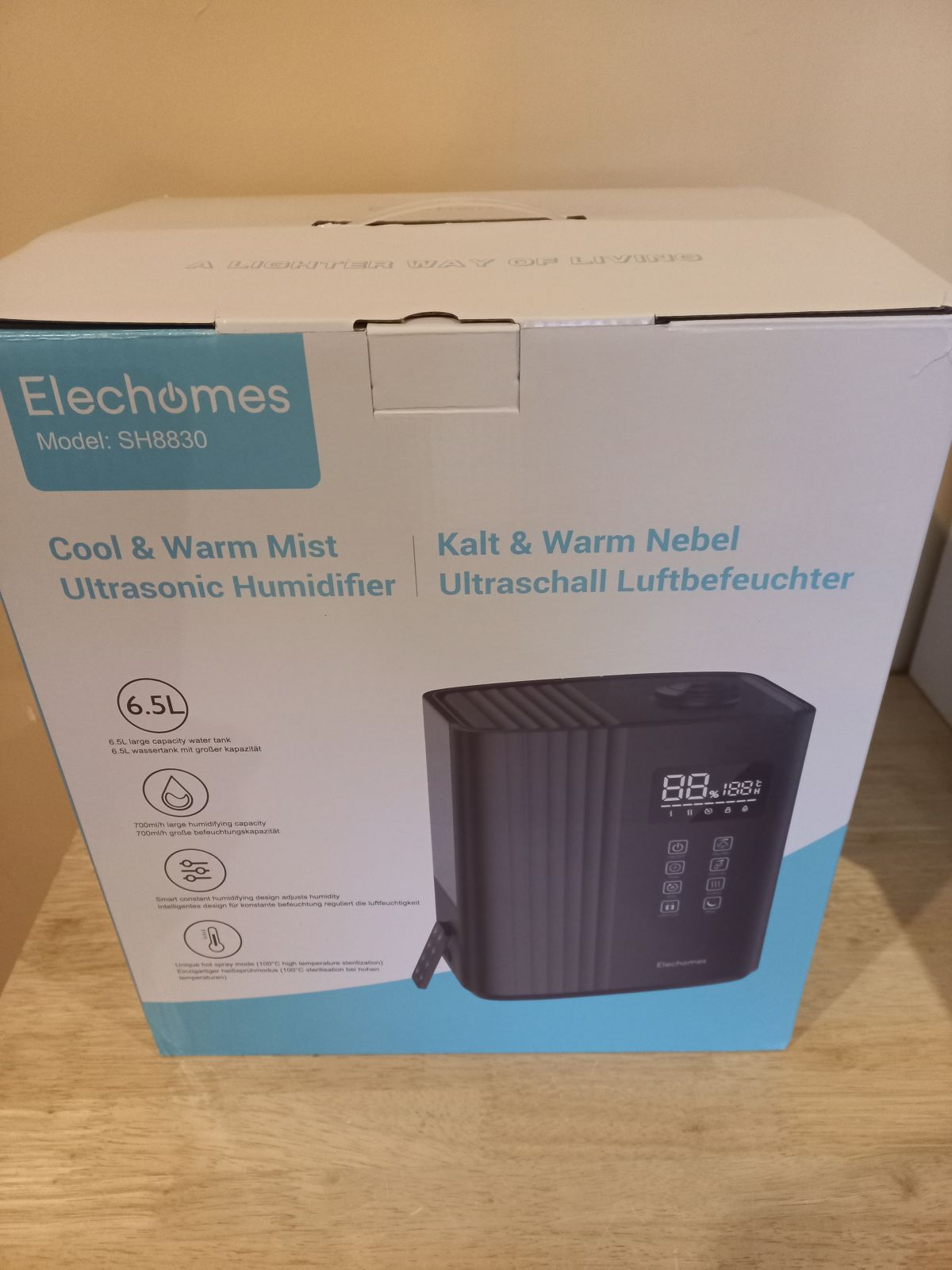 Õhuniisutaja Elechomes SH8830, 6,5 l (kasutatud!!!!)