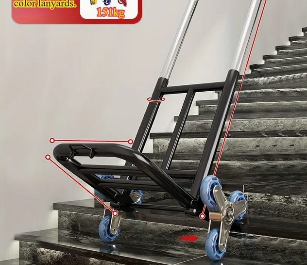 Universal 6 Wheel Folding Trolley
