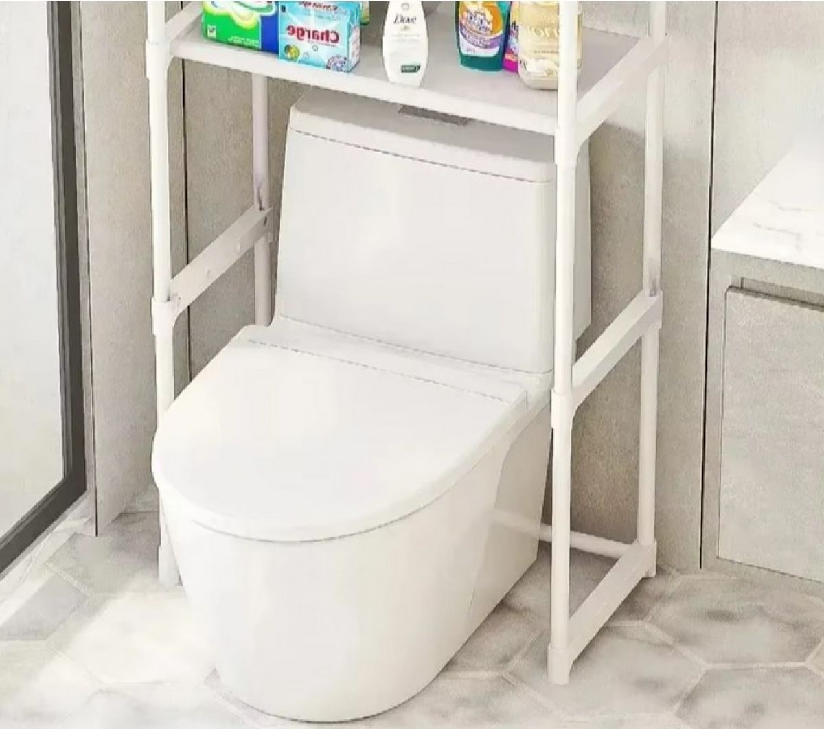 Toilet Floor Shelf (white)