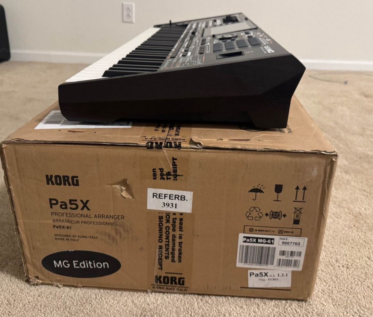 Korg Pa5X-MG Edition, Korg Pa5X76, Korg Pa4X76/Korg Pa4X Oriental/ MG2 Edition, Korg NAUTILUS 61-key, Korg Pa1000 MG Edition, Korg KRONOS2