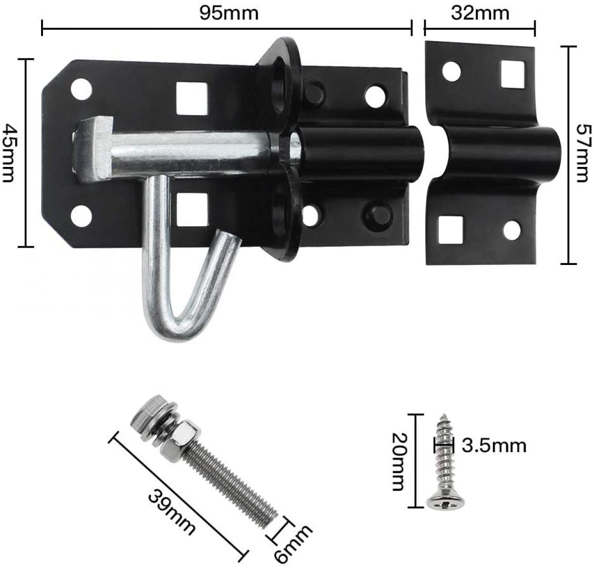 Ukse riiv 95×45 mm (2tk)