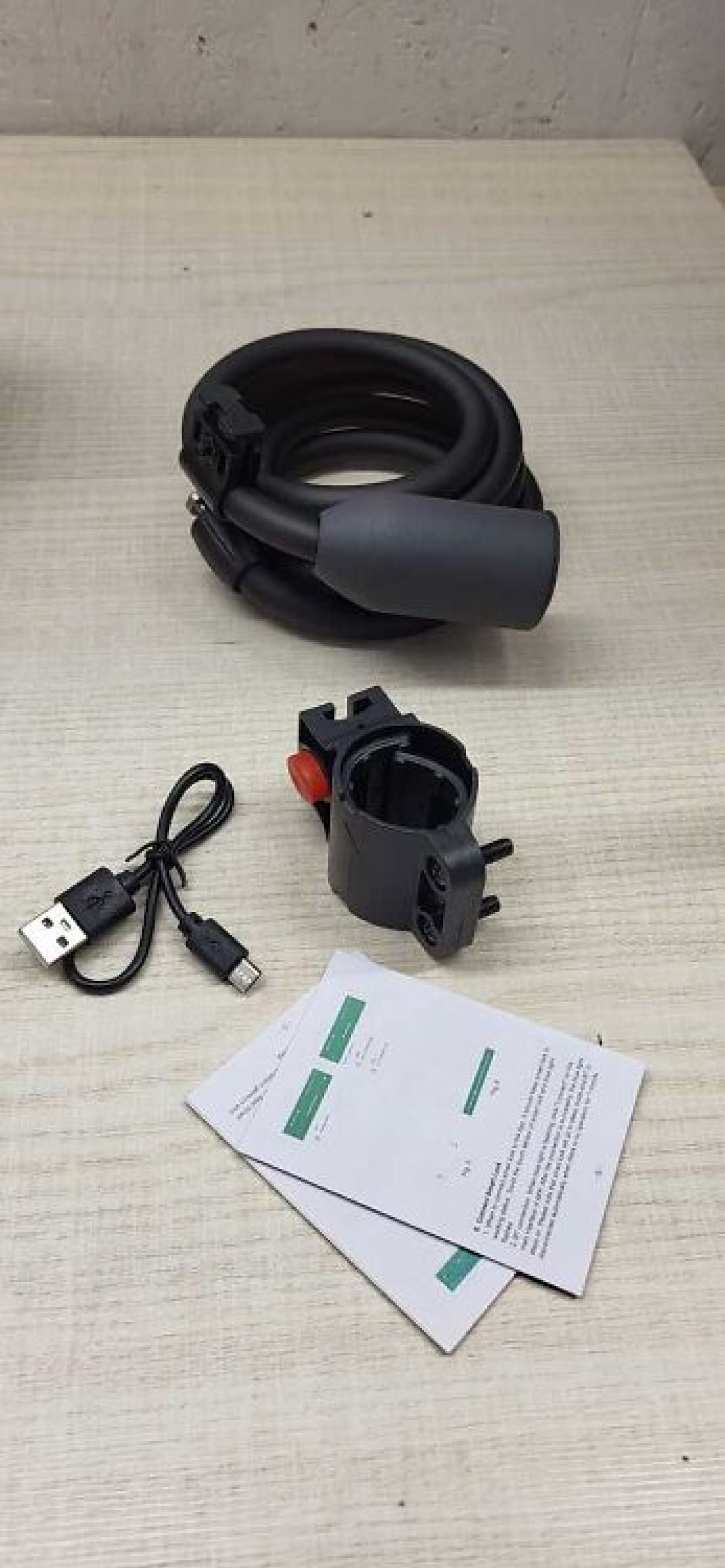 Электронный тросовый замок, блокировка колес eLinkSmart по отпечатку пальца/телефону