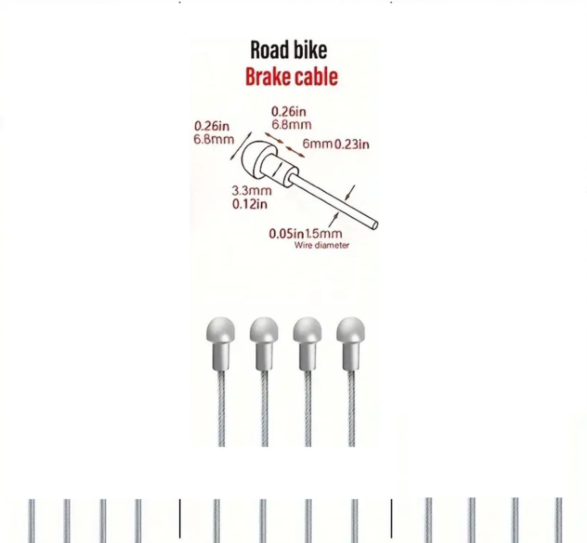 4 pcs. Brake Cable Road Bike