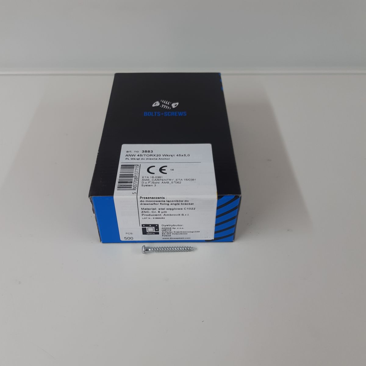 Шуруп для уголка ANW 45x5,0 500шт/пачка