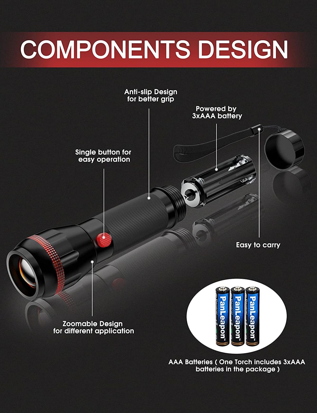 Taskulamp Fulighture, LED