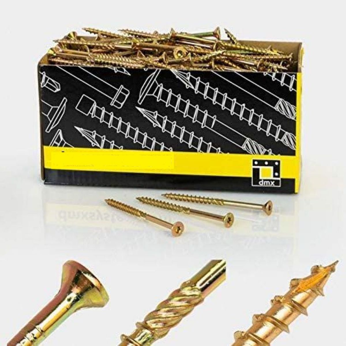 CS construction screw with flat head