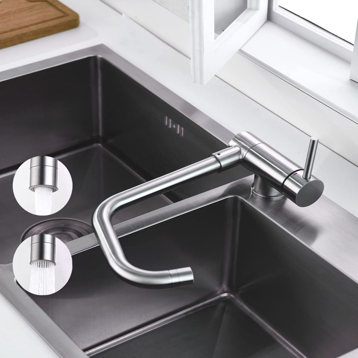 ONECE Front Window Kitchen Tap Folding Kitchen