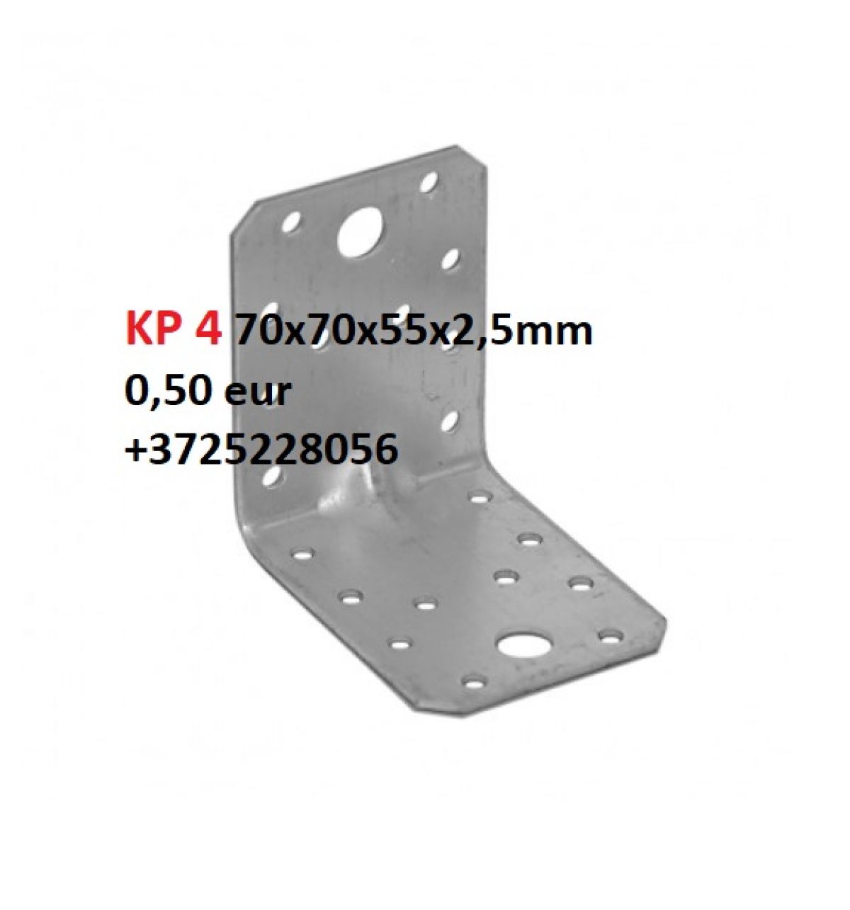 KP1 - Reinforced angle bracket 90x90x65x2,5 mm