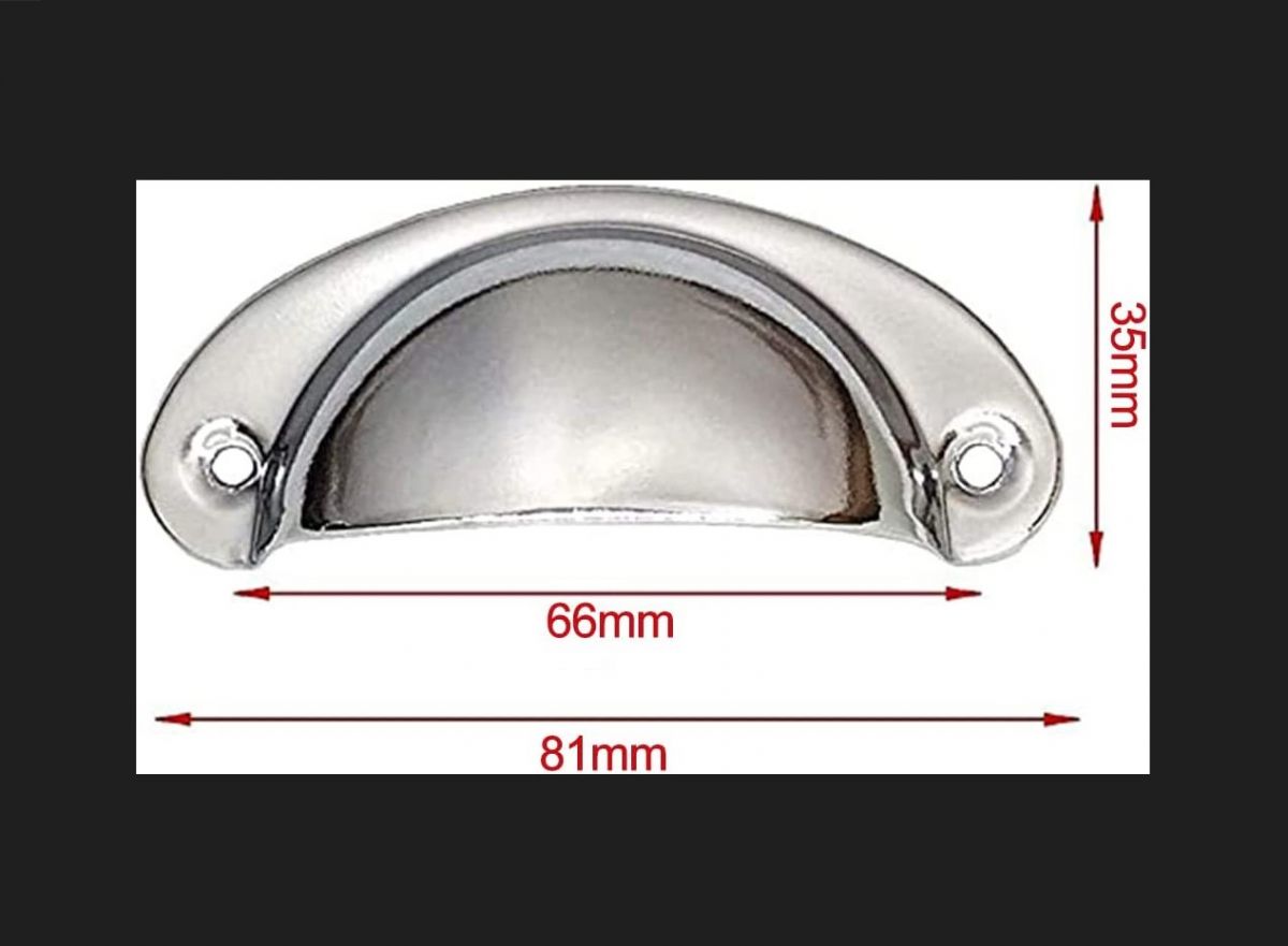 Mööbli käepide 20 tk. 66 mm (hõbedane)
