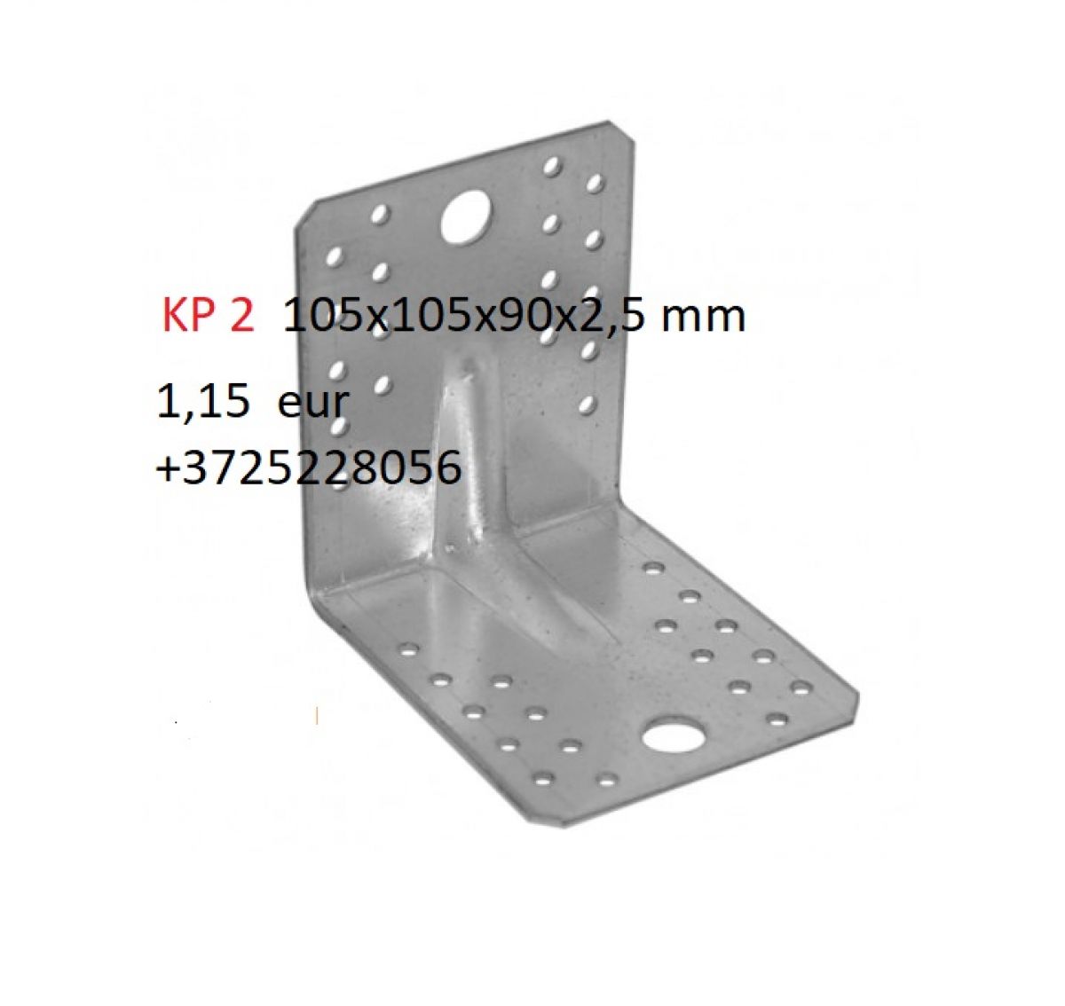 KP1 - Reinforced angle bracket 90x90x65x2,5 mm