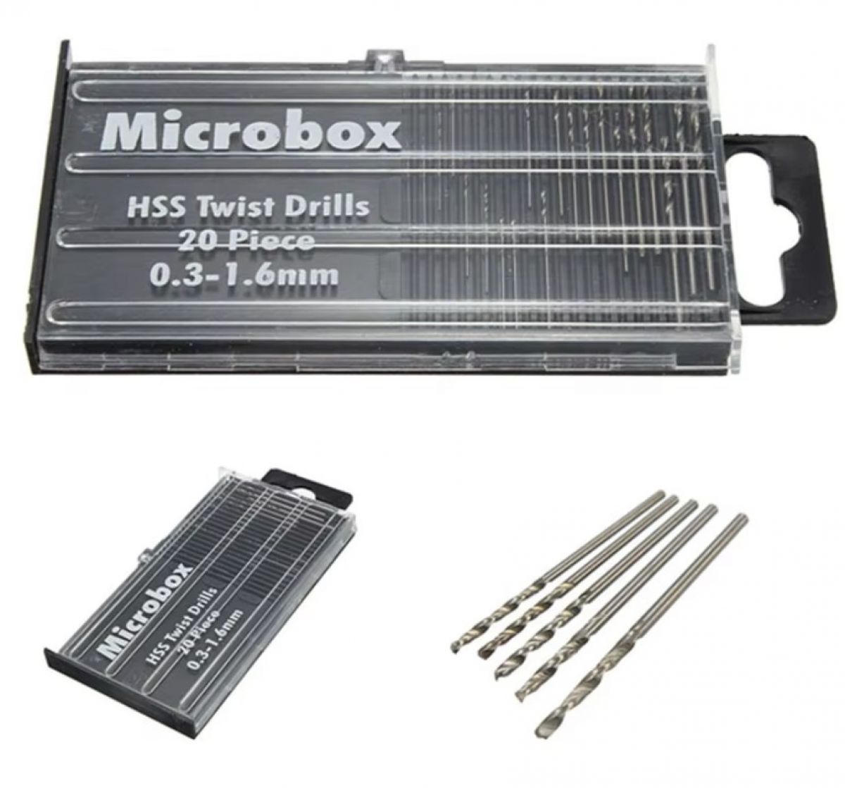 Minipuuride komplekt HSS , 20 tk. 0,3–1,6 mm