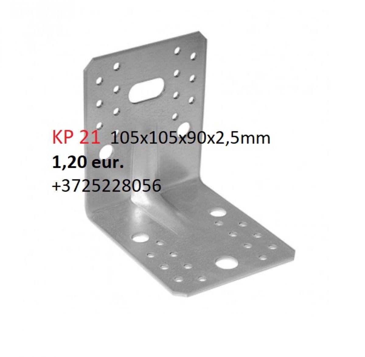 KP1 - Reinforced angle bracket 90x90x65x2,5 mm