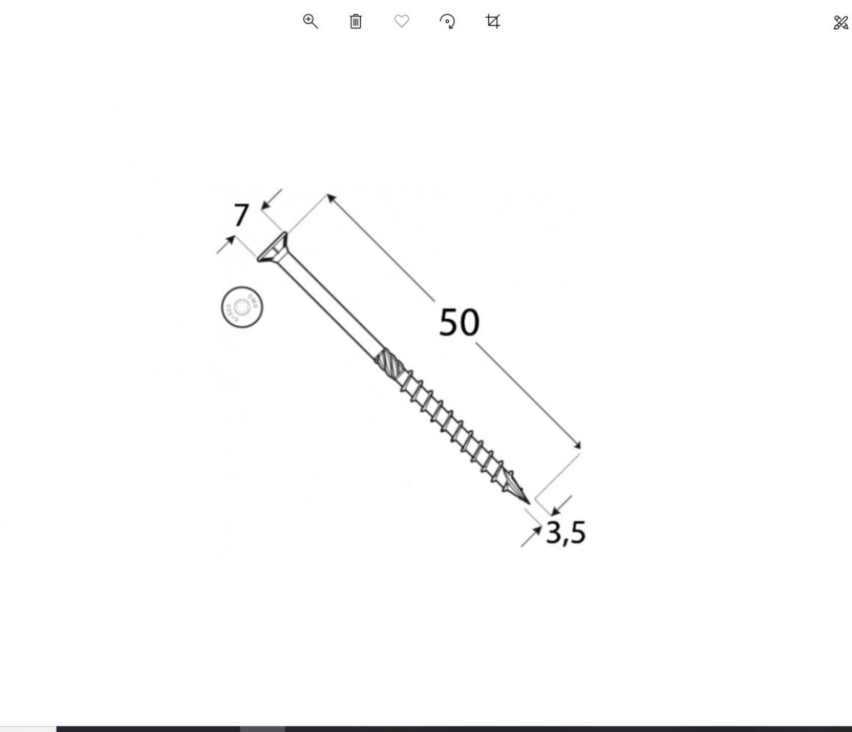 CS 3,5x30 construction screw with flat head 3,5x30 200pcs/pack - 2.20 €