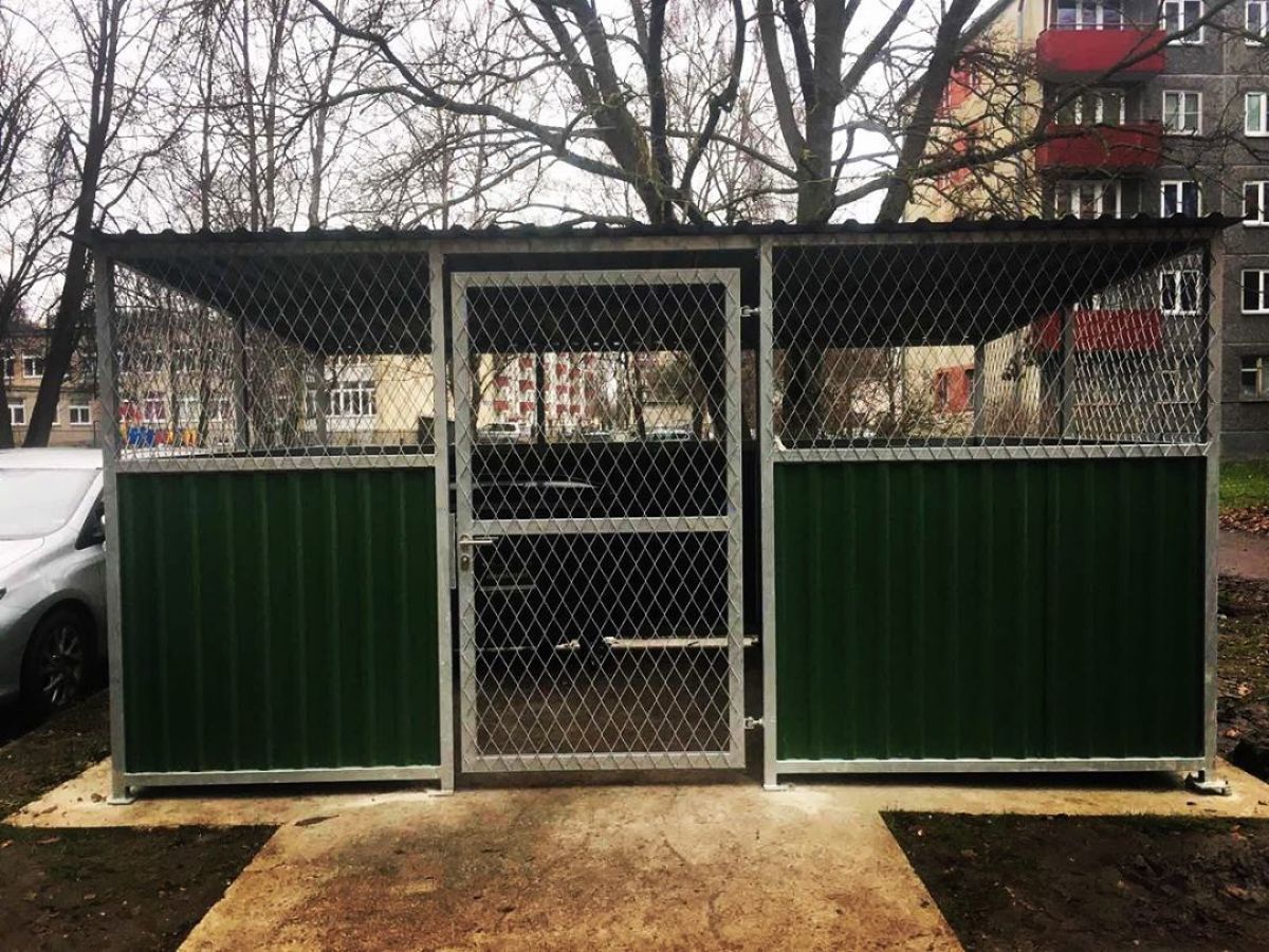 Изготовление и установка мусорных домиков