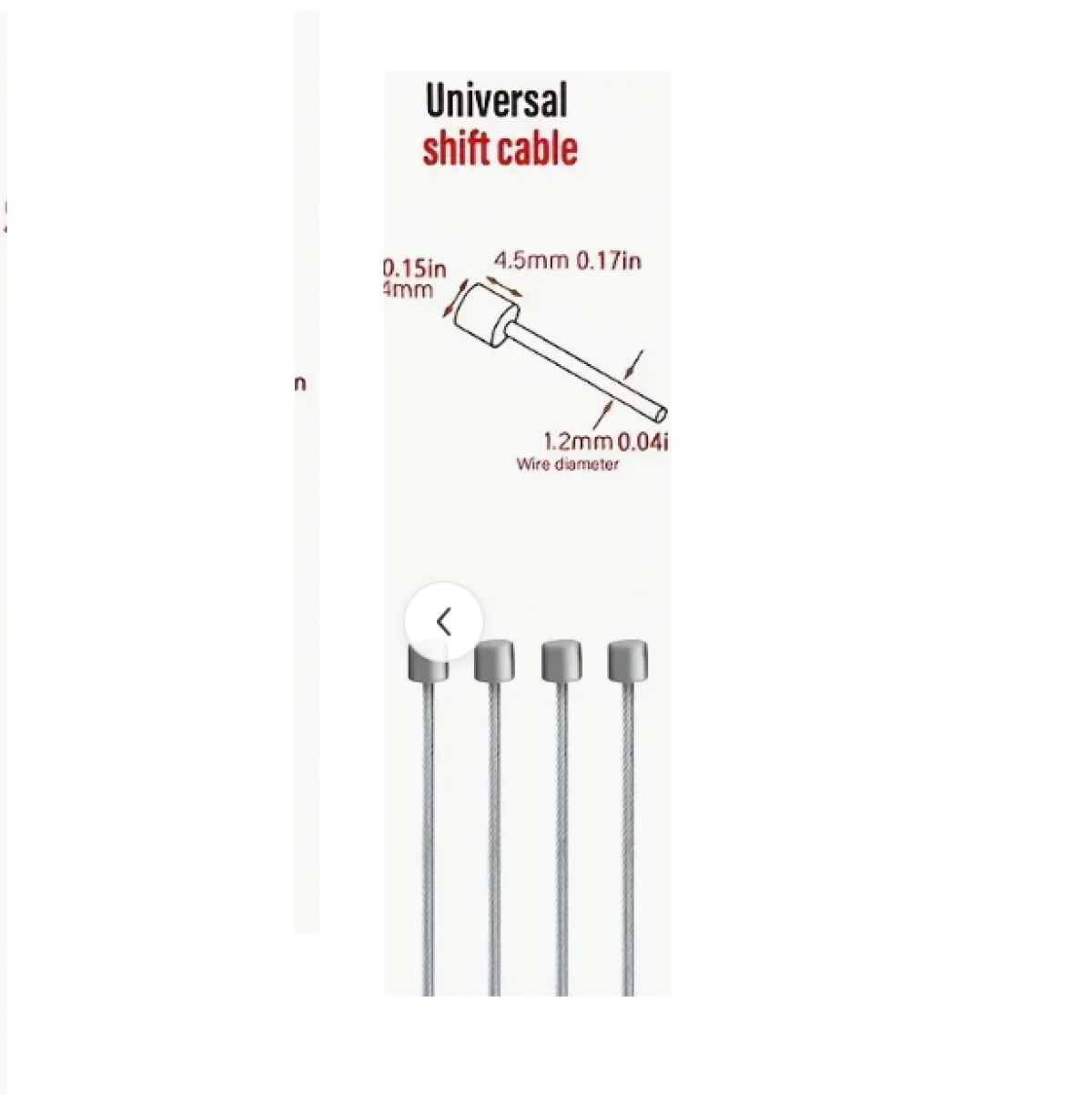 4pcs Bicycle gear shift cable