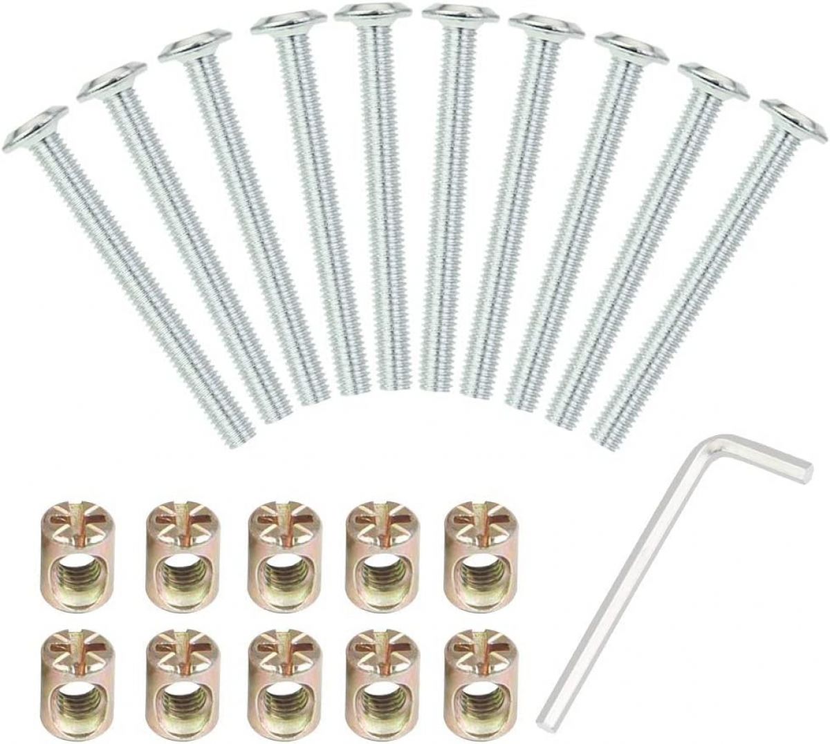 Hexagonal screw nut kit 10 pieces 