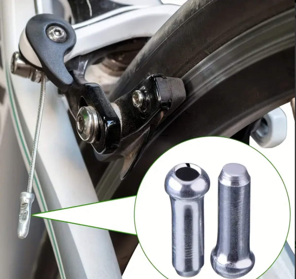 Aluminum Bicycle Cable Caps (100 pcs)
