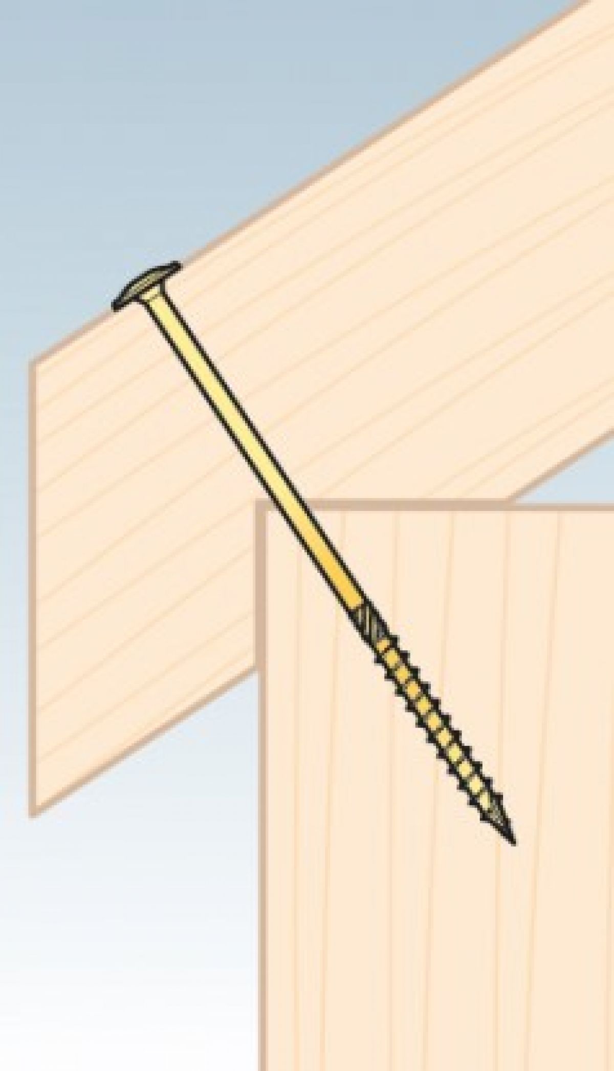 CS construction screw with flat head