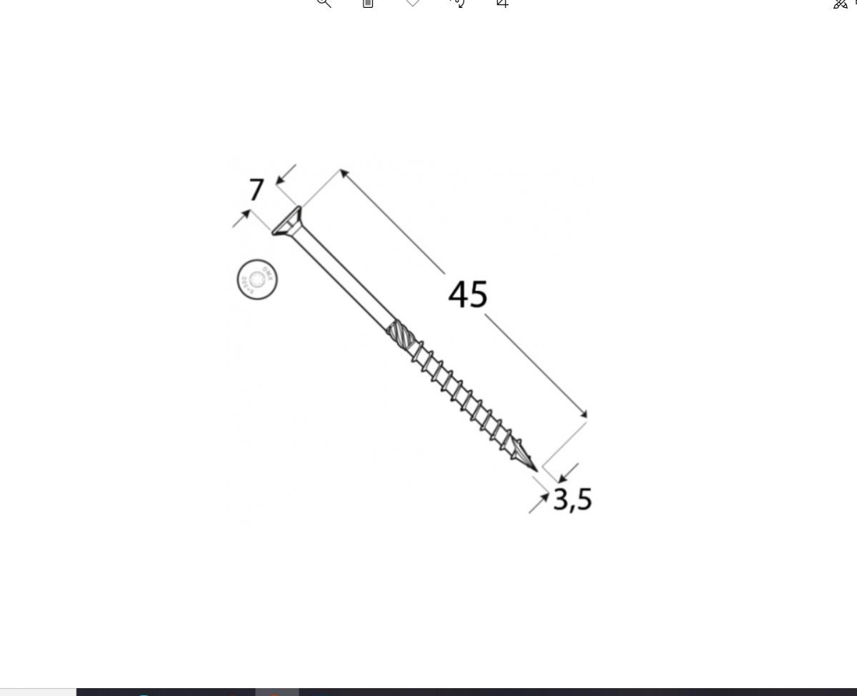 CS 3,5x30 construction screw with flat head 3,5x30 200pcs/pack - 2.20 €