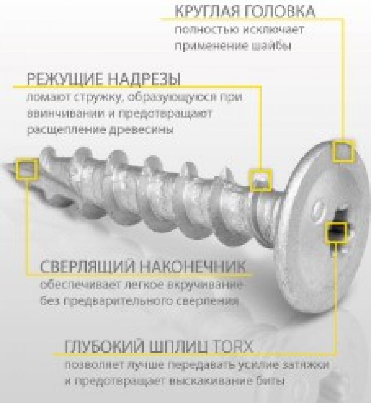 CTO 08050 Шурупы по дереву 8x50 (100 шт/ пачка)