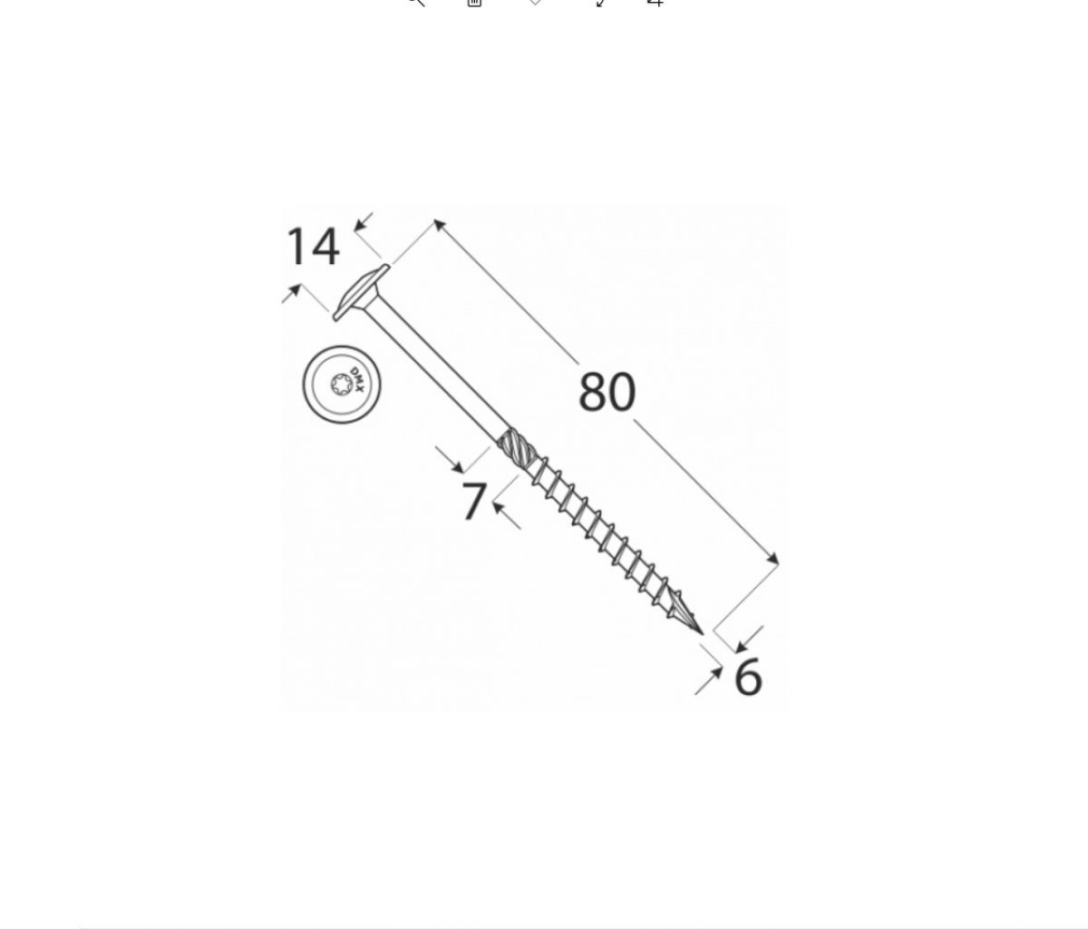 CT 06070  construction screw with wafer head 6x70 100pcs/pack