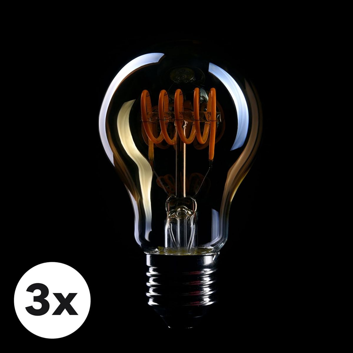 Crown LED 3 лампочки Edison Flute Tube E27