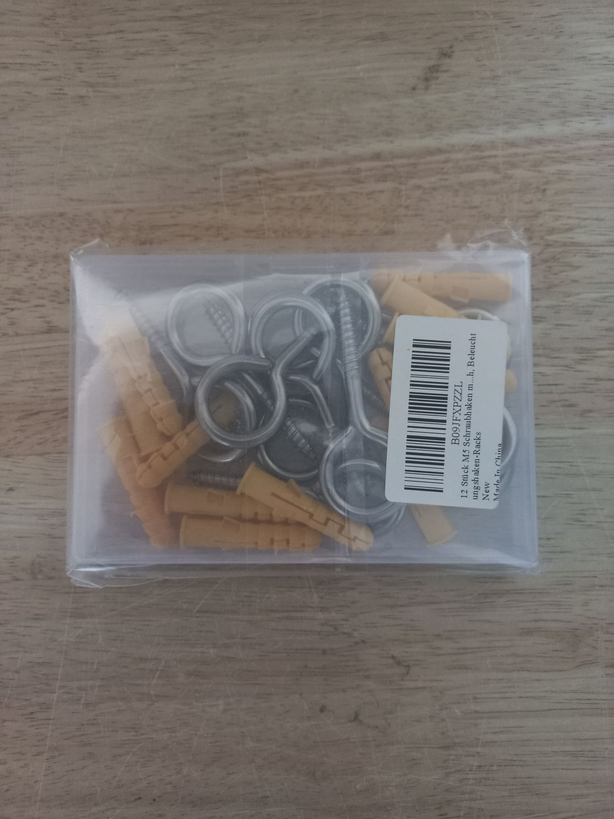 Set of hooks and dowels 12pcs. M5