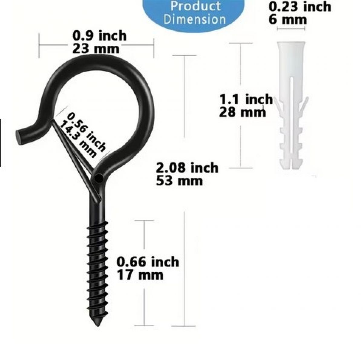 Hook screw (20pcs/pack)