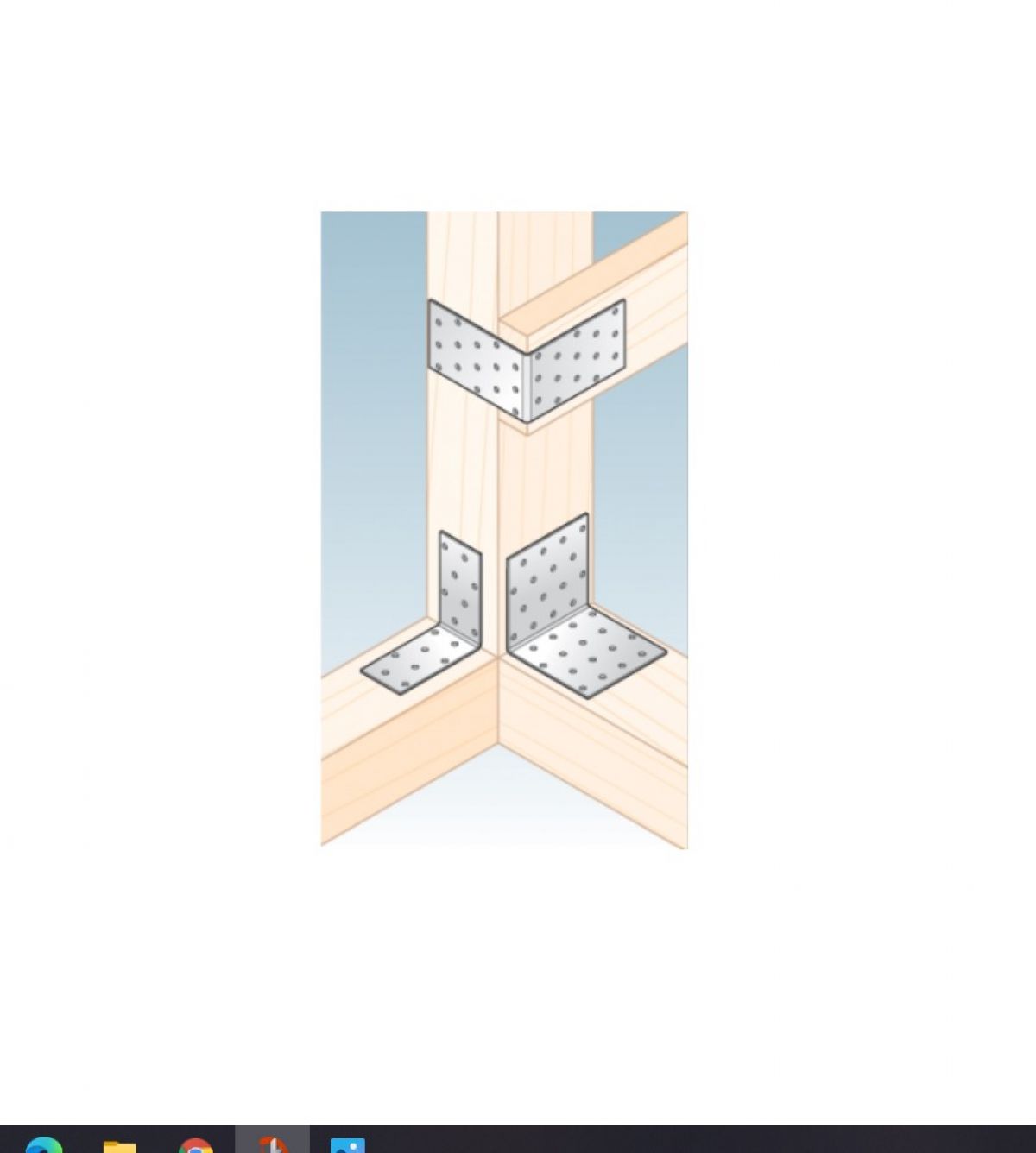 Perforated angle bracket 40x40x40x2,0 mm