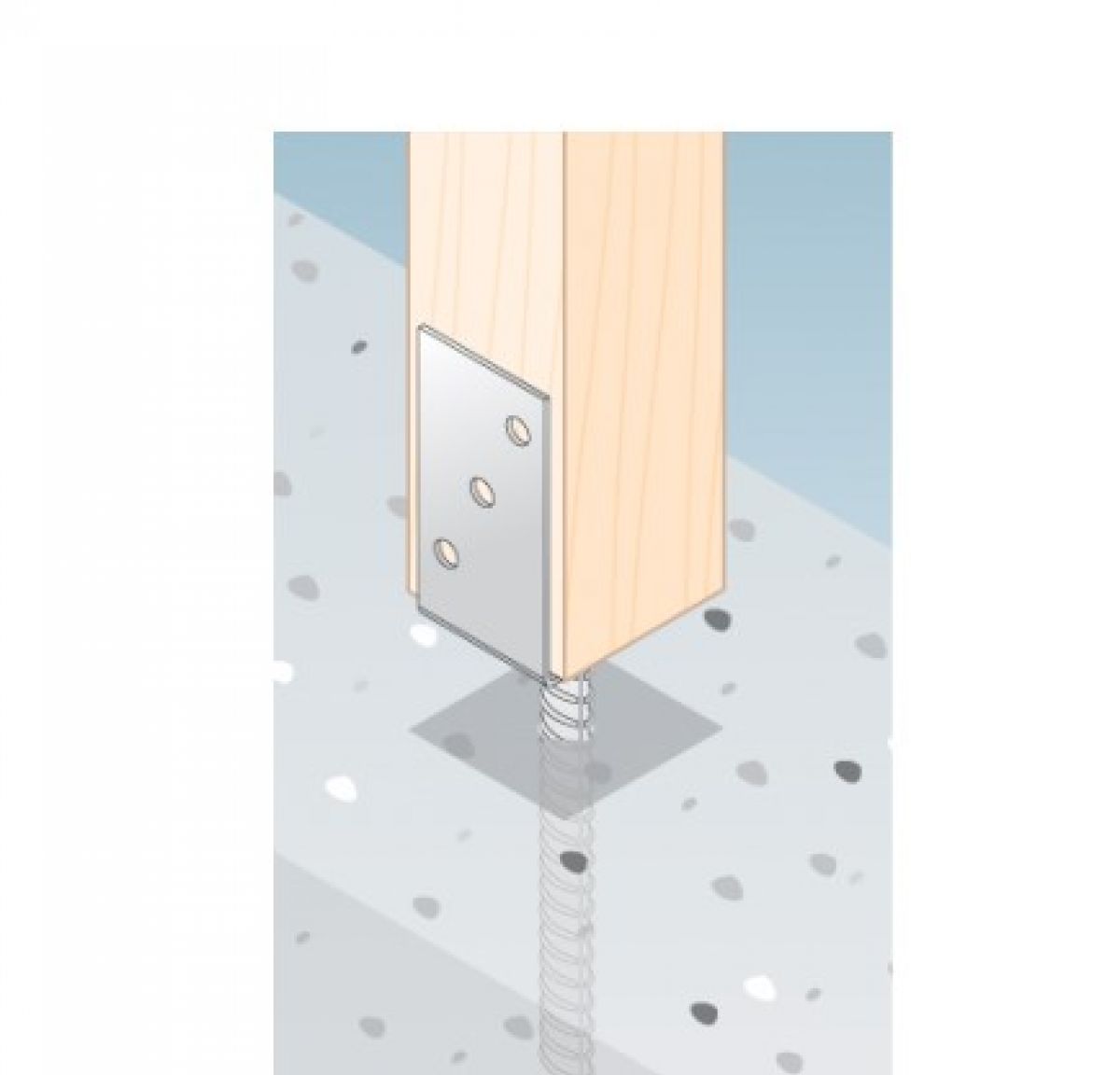 PS 75 U Classic postfoot 76x120x4 mm (heavy)