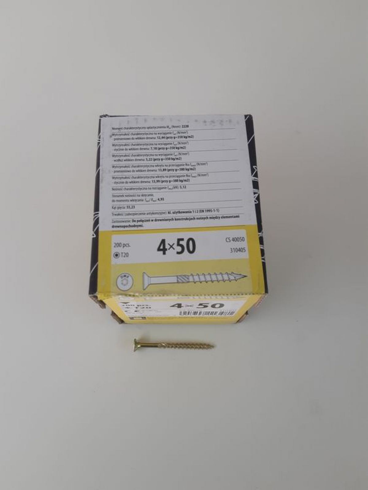 CS 40050 construction screw with flat head 4x50 200pcs/pack