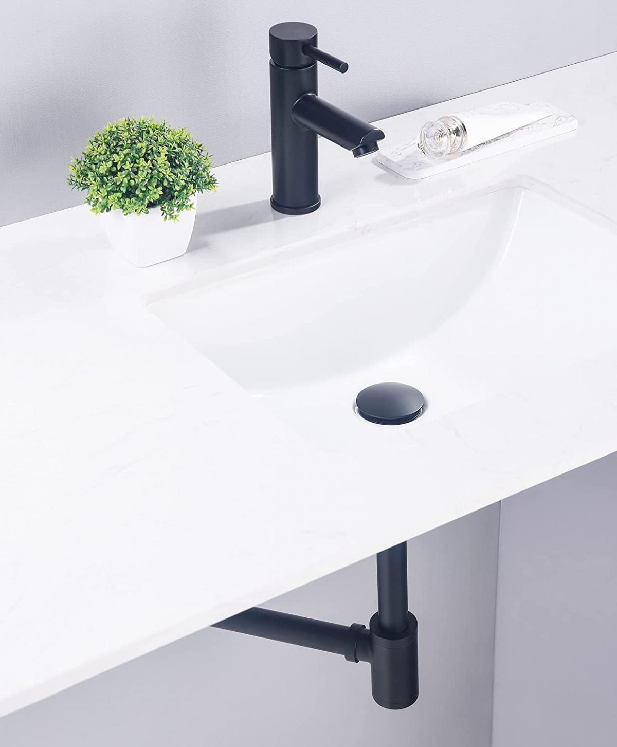 Siphon for sink (black)