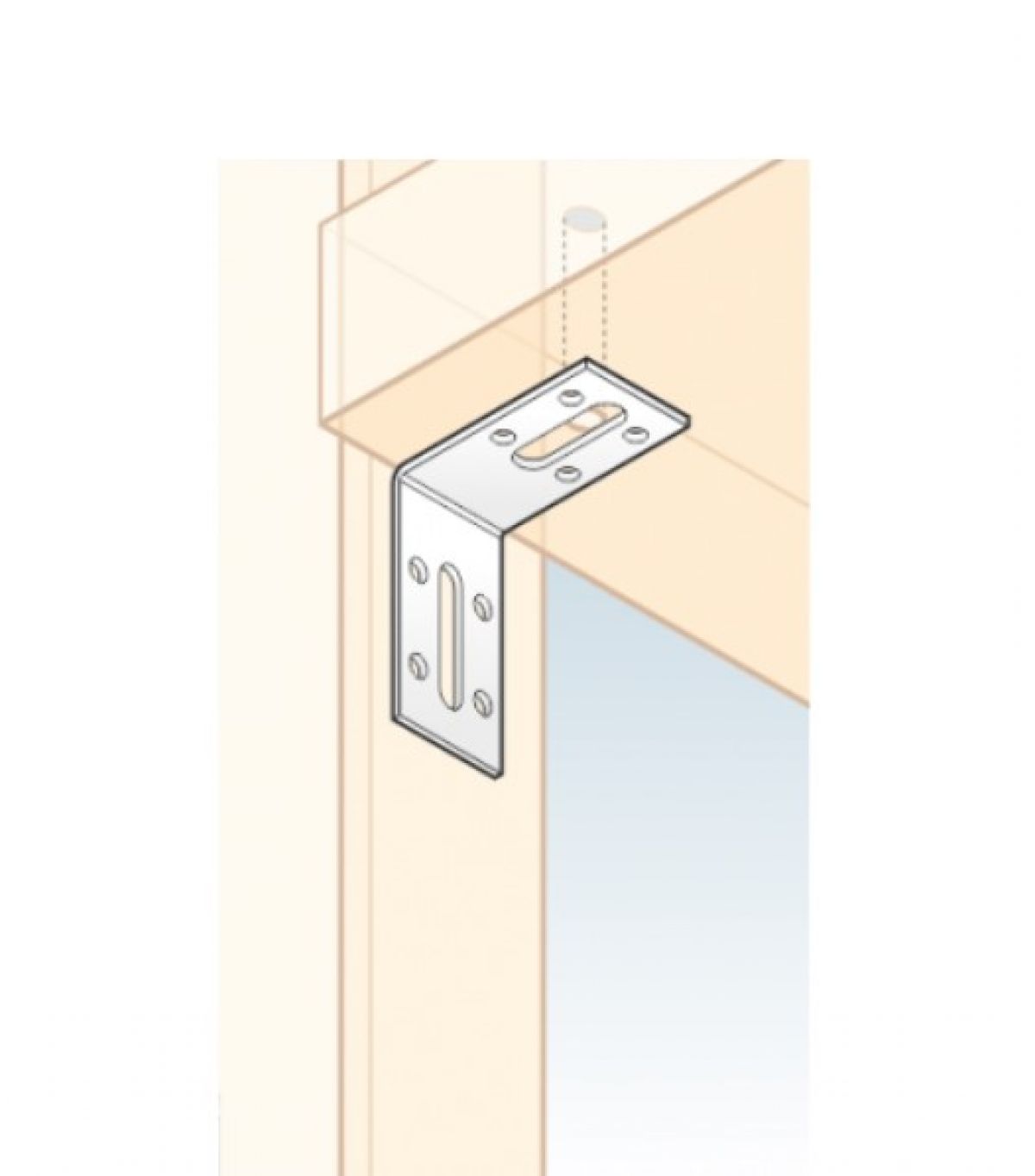 Adjustable angle bracket 50x55x30x2,0 mm KRD 1 