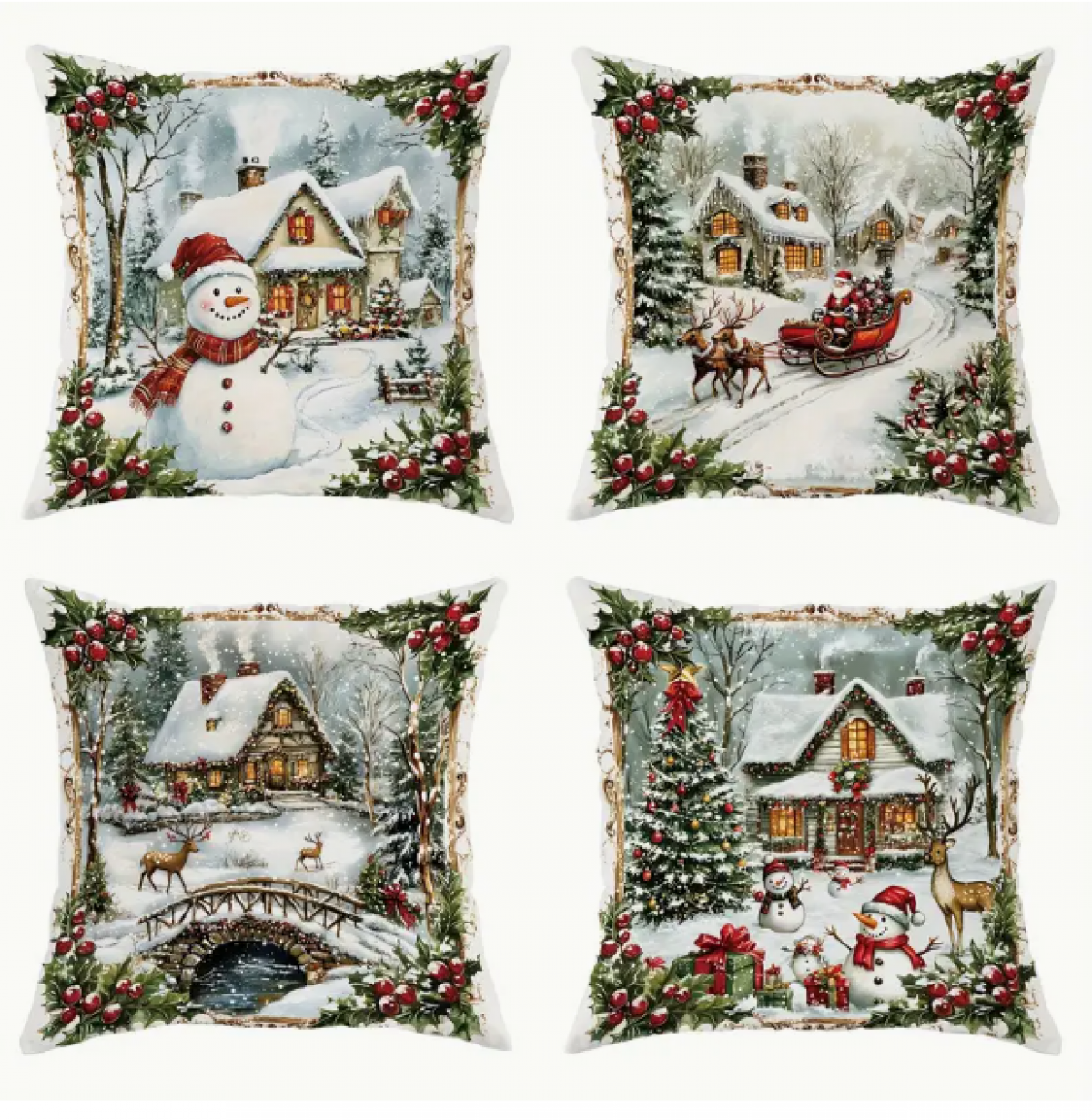 Christmas Pillowcases • Set of 4