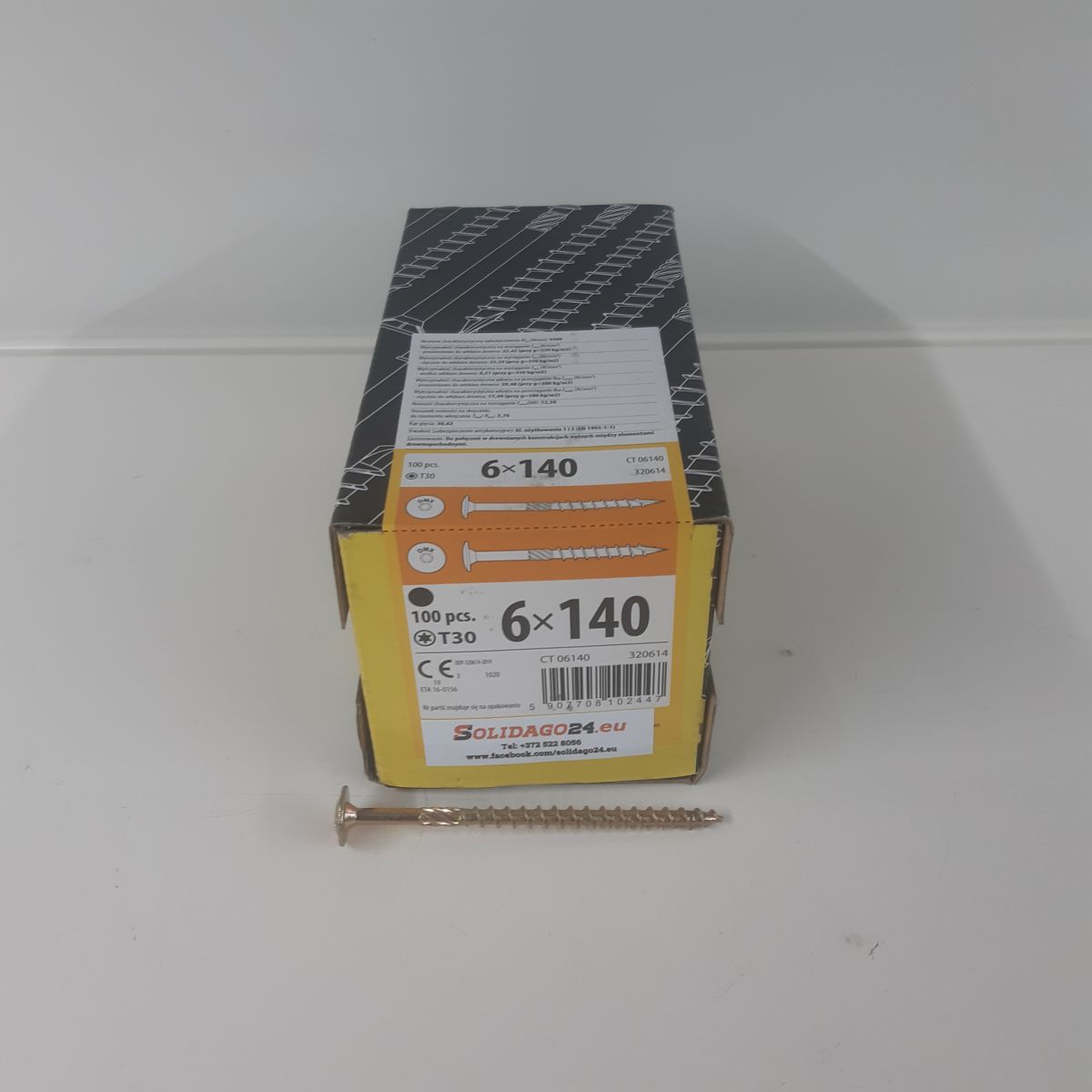 CT 06070  construction screw with wafer head 6x70 100pcs/pack