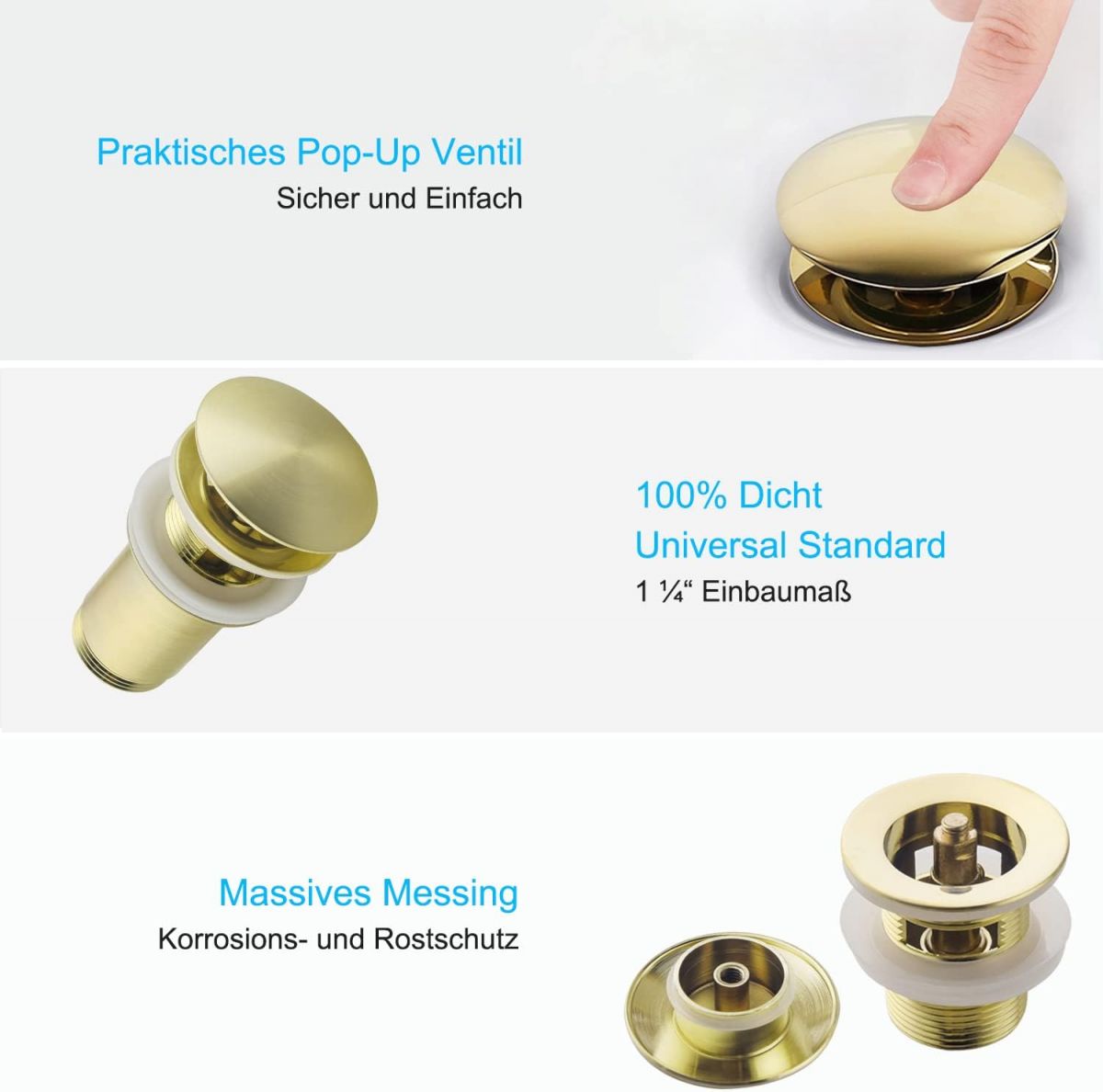 Siphon for sink Keymark (Matte gold)