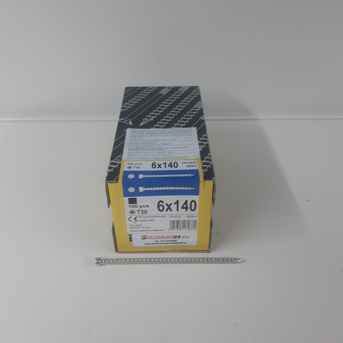 Full thread screw with wafer head 6x120 100pcs/pack CPW