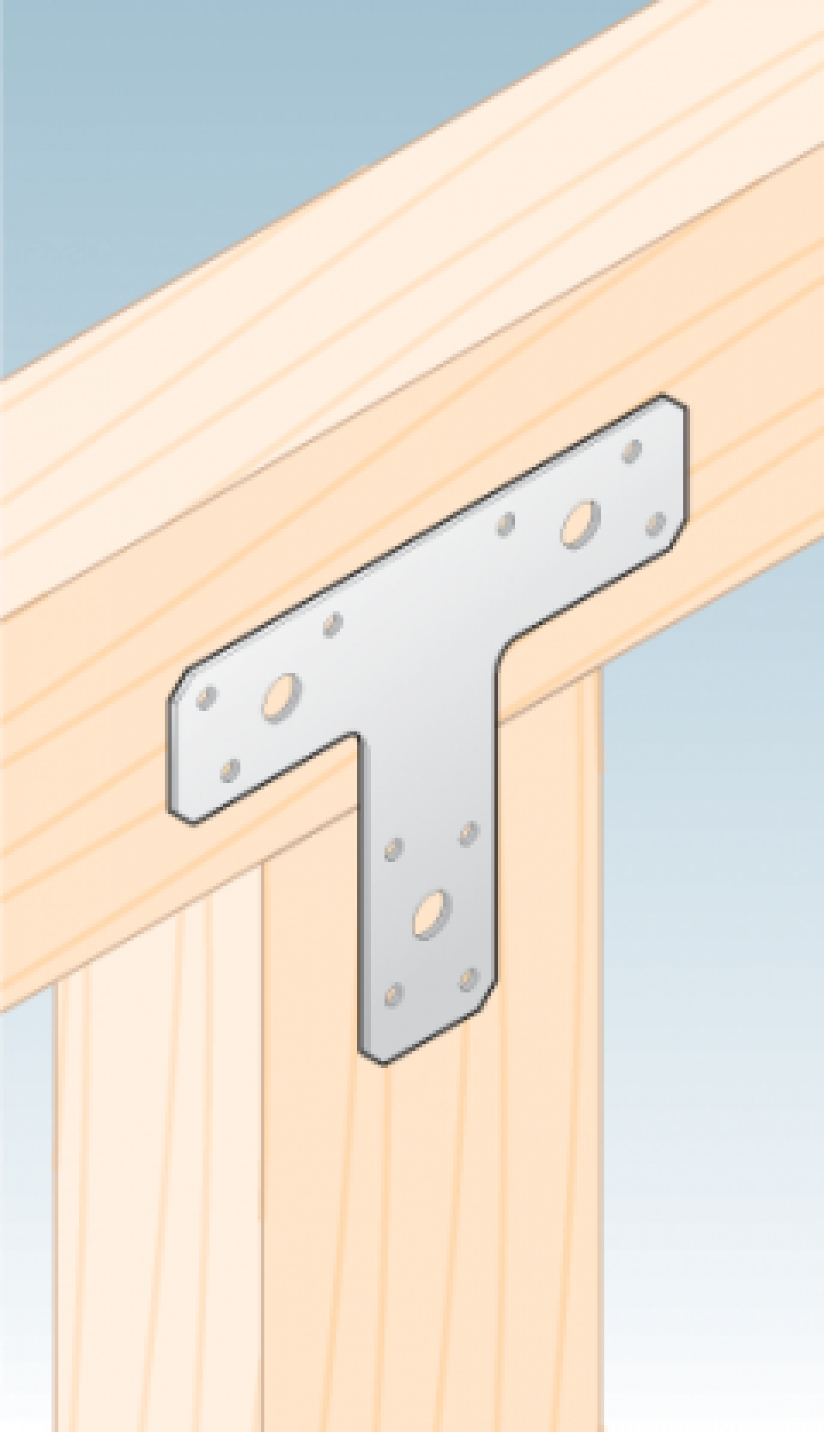 KT 160 – T-tüüpi ühendusdetail 160x140x45x2,5 mm