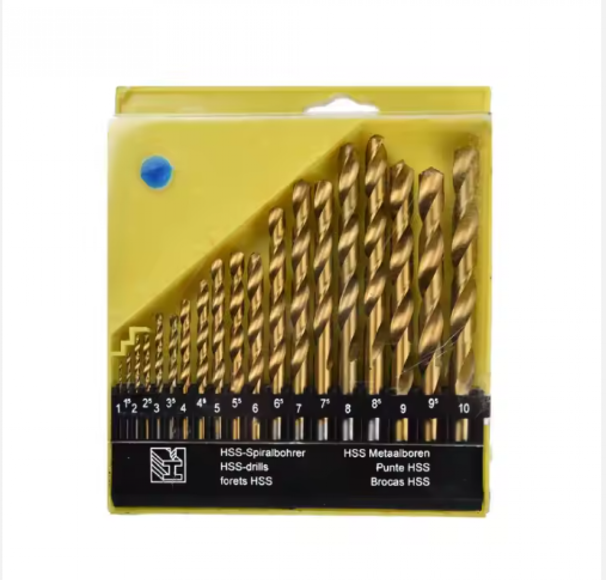 Set of 19 drill bits (1.0–10 mm)