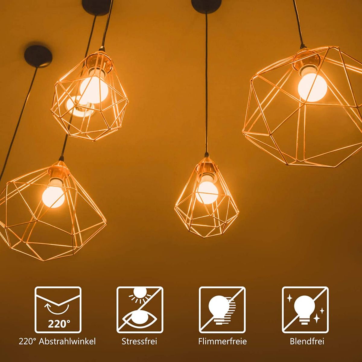 LED Light Bulb, 9 W, 6 pcs